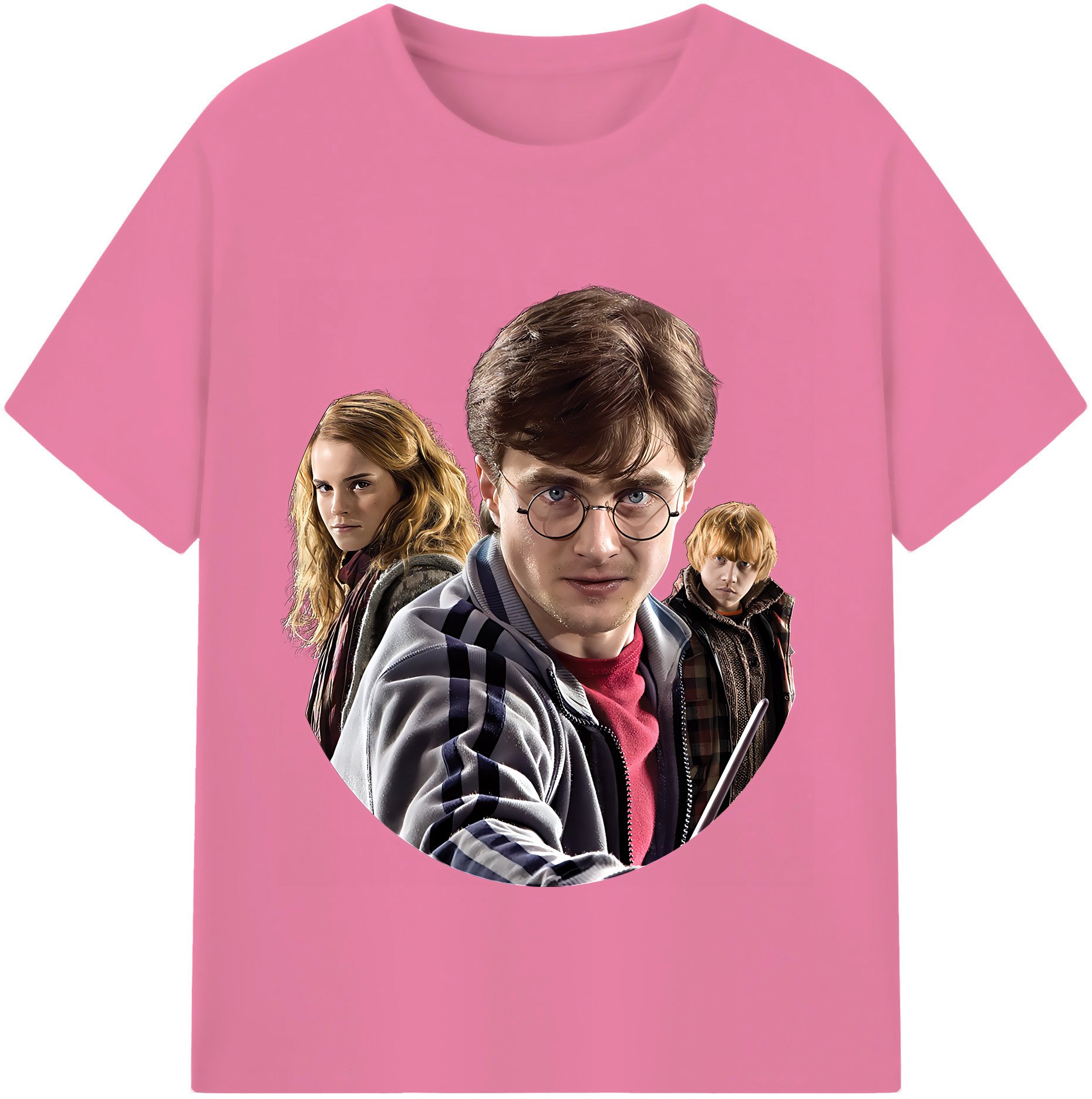 （画像用） Harry Potter ハリー・ポッターシリーズ 綿100％半袖Tシャツ（フロントプリント）